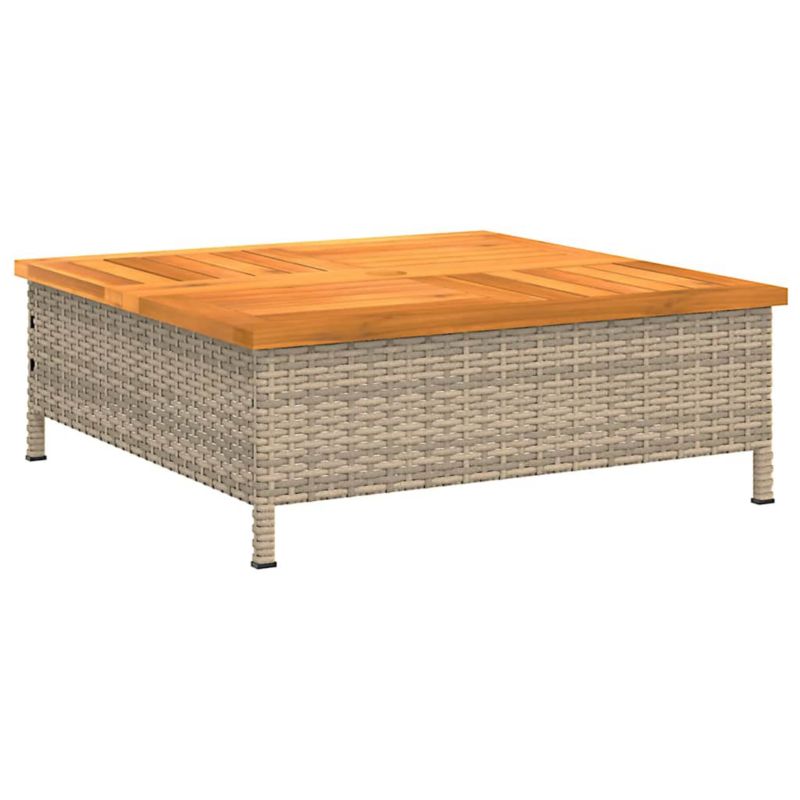 Stolik ogrodowy pomocniczy WaszeMeble z technorattanu beżowy WM-3281631 1 szt.