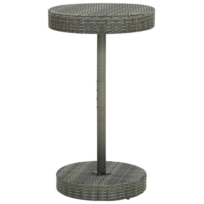 Stolik ogrodowy pomocniczy WaszeMeble z technorattanu szary WM-45857 1 szt.
