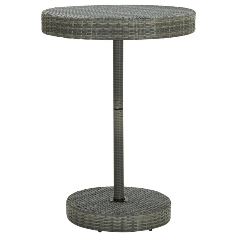 Stolik ogrodowy pomocniczy WaszeMeble z technorattanu szary WM-45860 1 szt.