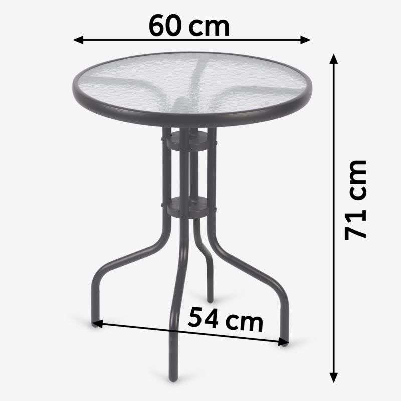 Stolik ogrodowy Sofotel stół na balkon taras metalowy 60 cm 1 szt.