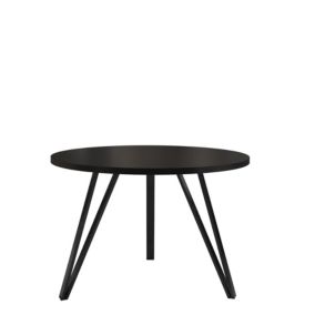 Stolik okrągły Bettso Linea z eleganckimi czarnymi nóżkami czarny 1szt.