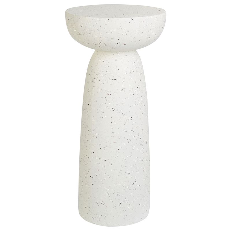 Stolik pomocniczy Cadini 33 cm 33 cm Efekt lastryko Złamana biel 1 szt.