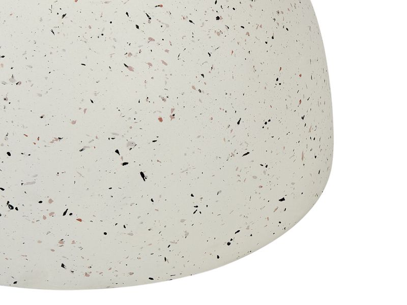 Stolik pomocniczy Caoria 40 cm 40 cm Efekt lastryko Złamana biel 1 szt.
