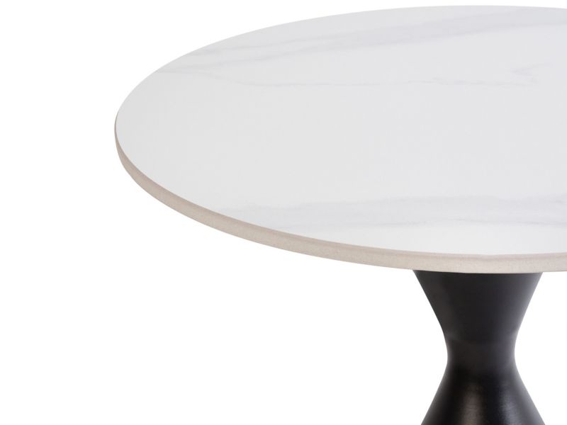Stolik pomocniczy ceramiczny czarny Haiwee 1 szt.