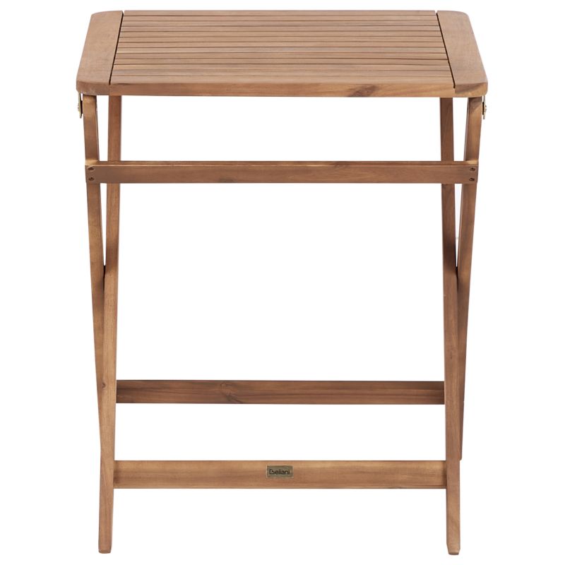 Stolik pomocniczy ogrodowy Składane Paraggi 60 cm 60 cm Certyfikowane drewno akacjowe Brązowy 1 szt.