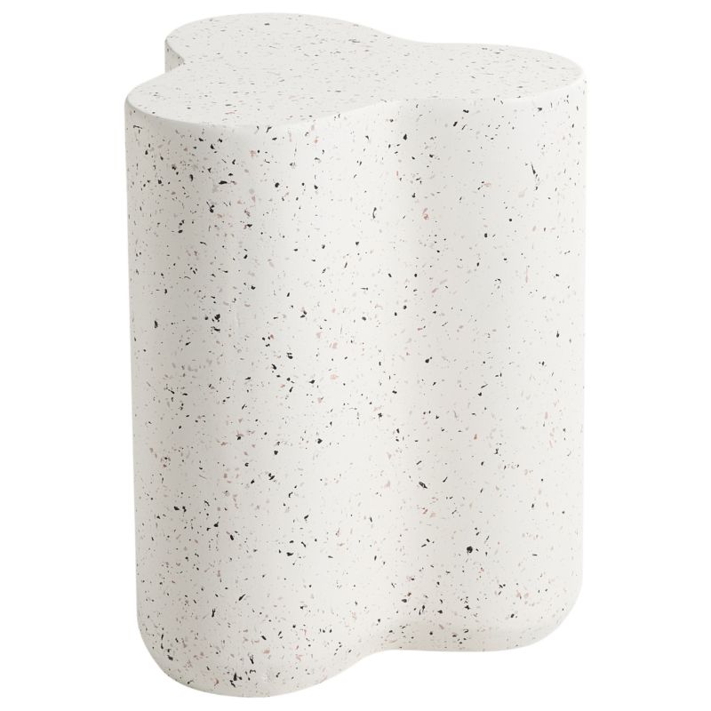 Stolik pomocniczy Tellaro 32 cm 37 cm Efekt lastryko Złamana biel 1 szt.