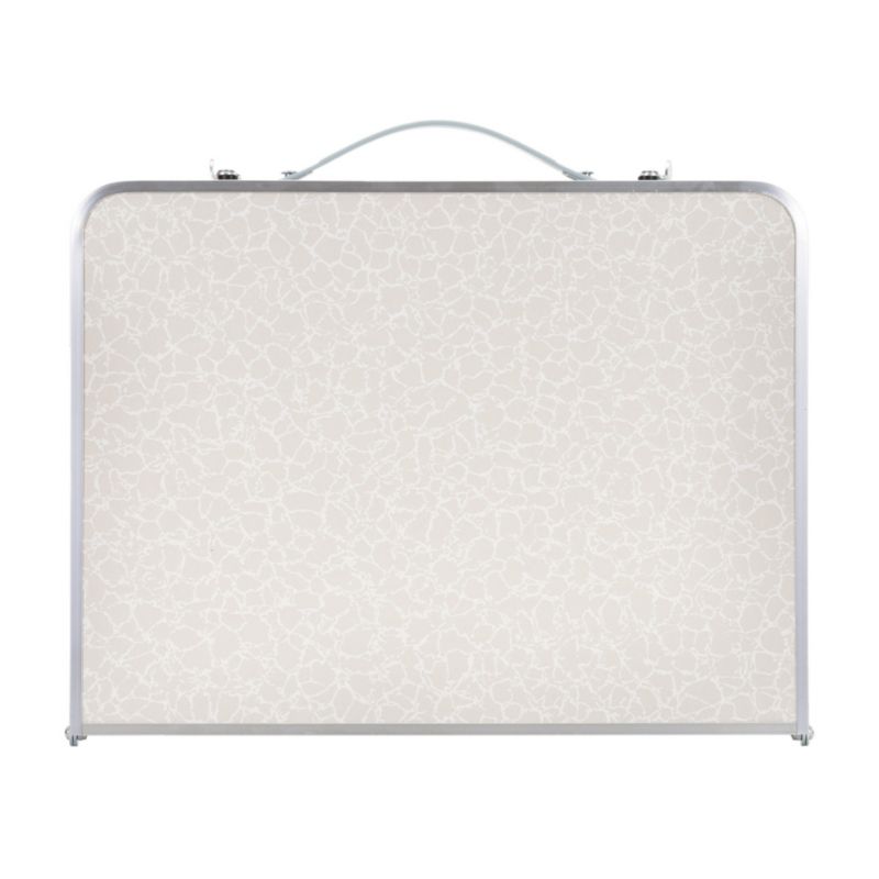 Stolik Springos składany 62x40x25 cm kempingowy, turystyczny, na biwak, piknik, biały 1 szt.