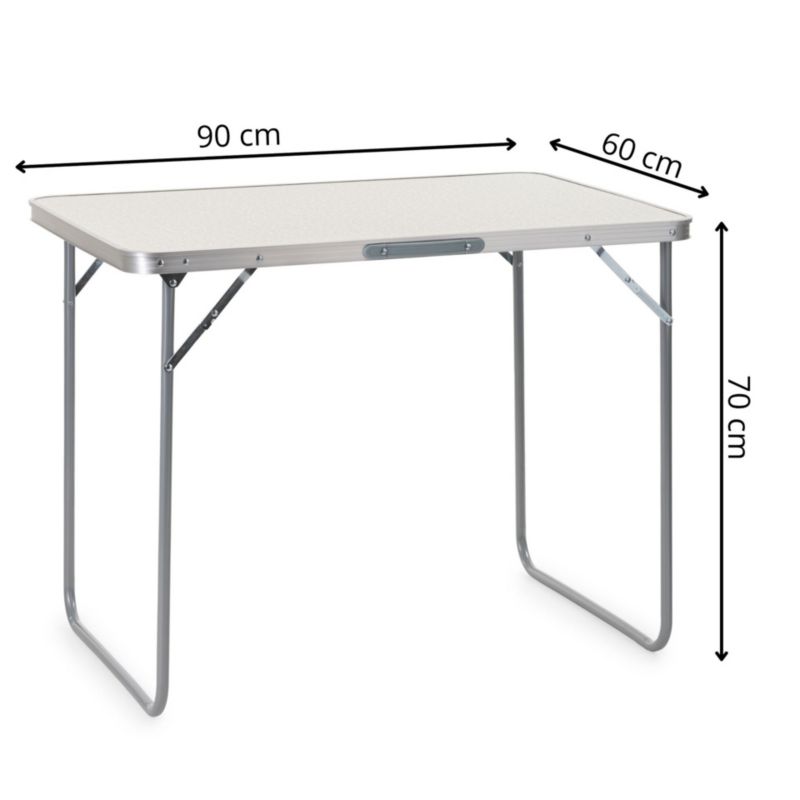 Stolik Springos turystyczny składany 90x60x70 cm stół campingowy na piknik i działkę, biały 1 szt.