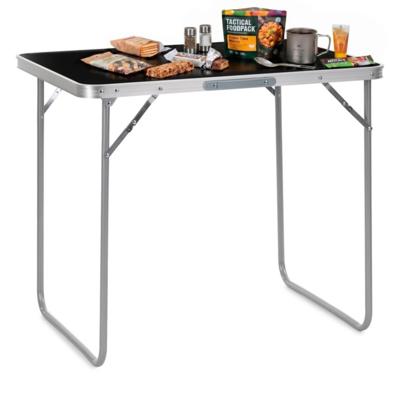 Stolik turystyczny Springos 80x60x70 cm kempingowy składany w walizkę czarny 1 szt.