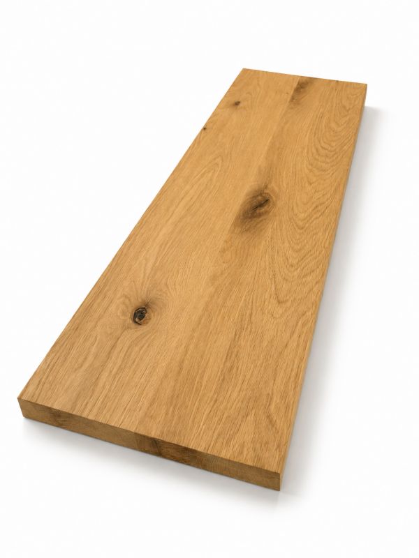 Stopień drewniany dąb rustykalny DotWood 100 x 30 x 4 cm lita lamela surowy 1 szt.