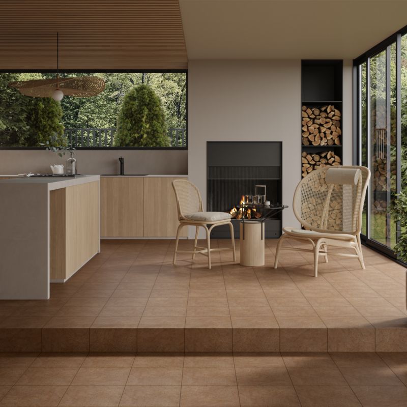 Stopnica GoodHome Marjo GoodHome 30 x 30 cm brown