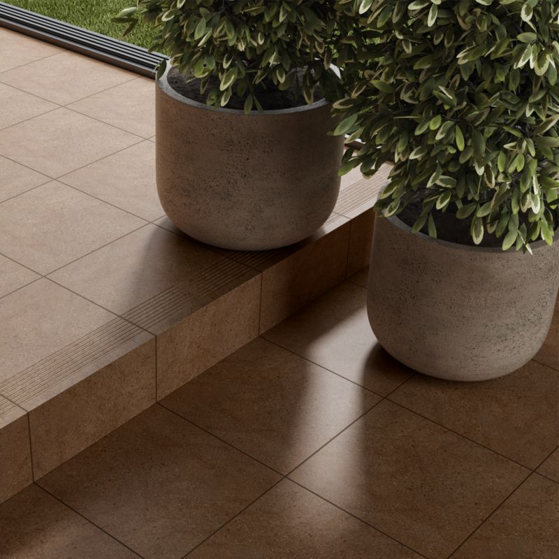 Stopnica GoodHome Marjo GoodHome 30 x 30 cm brown
