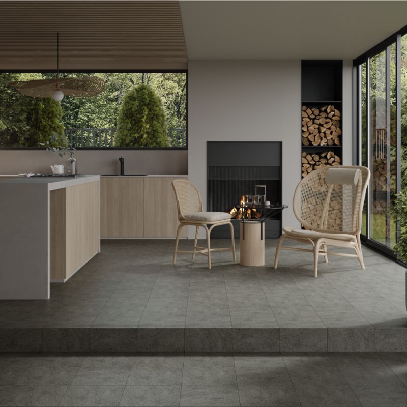 Stopnica GoodHome Marjo GoodHome 30 x 30 cm grey