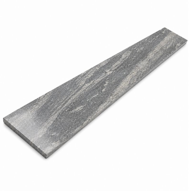 Stopnica granitowa Domelia Rivora Grey polerowana 150 x 33 x 2 cm 1 szt.