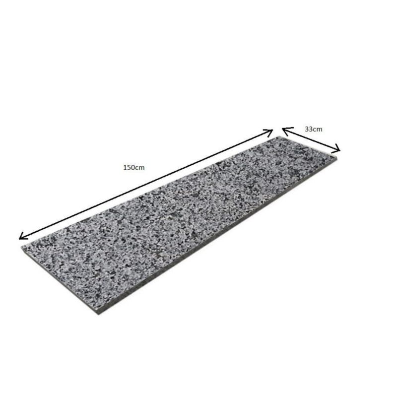 Stopnica granitowa Tiles Dark Grey New G654 płomieniowana 150x33x3 1 szt.