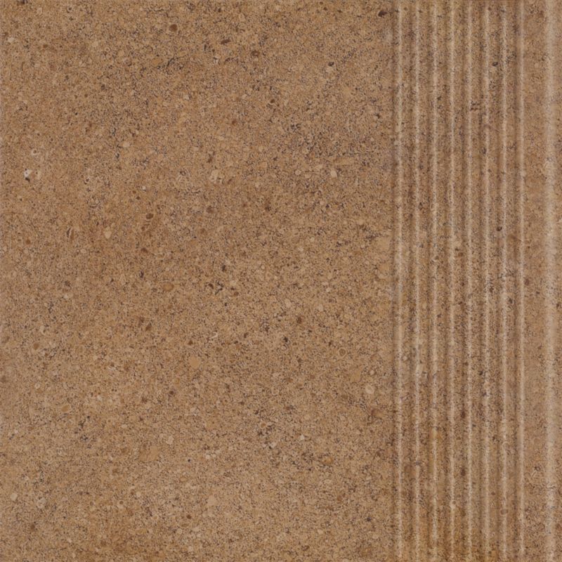 Stopnica mrozoodporna szkliwiona prosta Algo Kwadro 30 x 30 cm brązowa