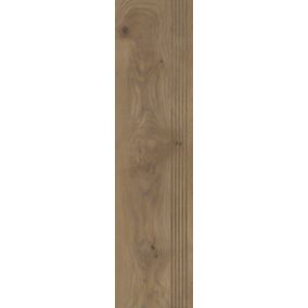 Stopnica mrozoodporna szkliwiona Sigurd wood 29,5 x 119,5 cm brown