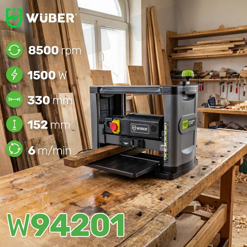 Strugarko-grubościówka Wuber 1500 W szerokość robocza 330 mm 1 szt.