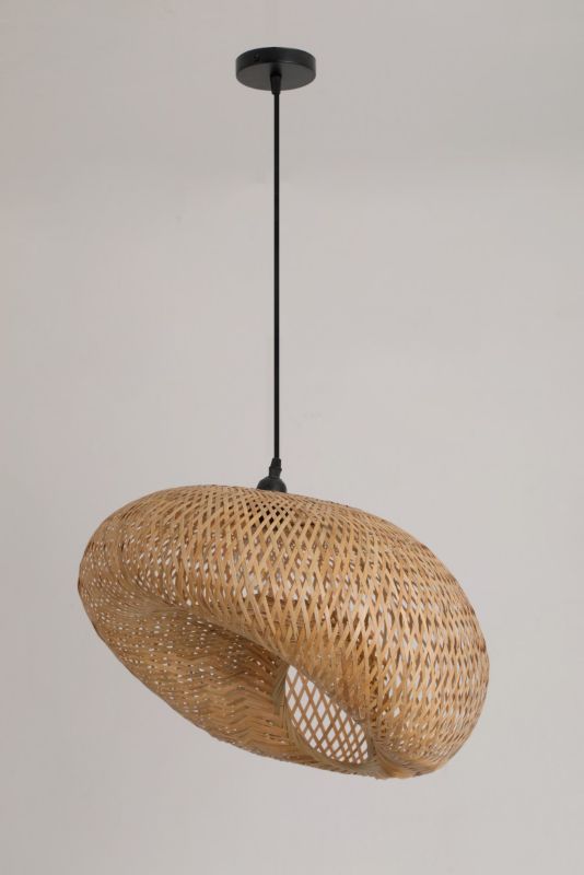 Stylowa lampa wisząca Bemidi S Kobi pleciona 1szt.