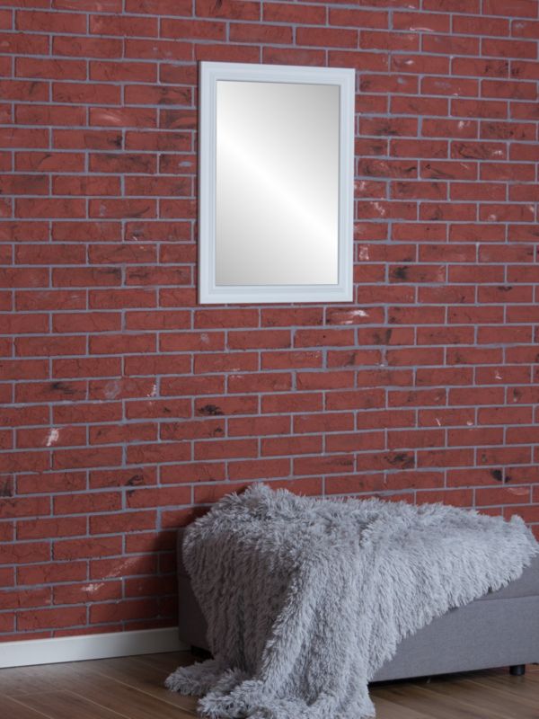 Stylowe lustro Profilmat w białej ozdobnej retro ramie 80X50cm 1szt.
