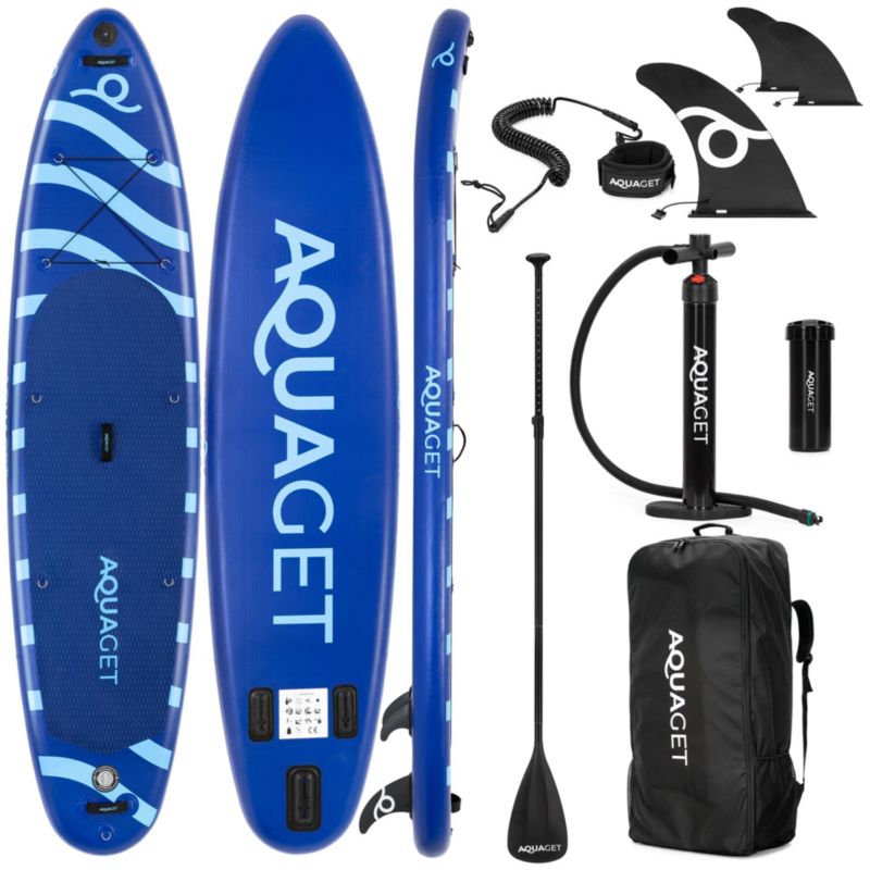 SUP Aquaget 350 cm zestaw deska pompowana paddleboard do pływania z wiosłem 1 kpl