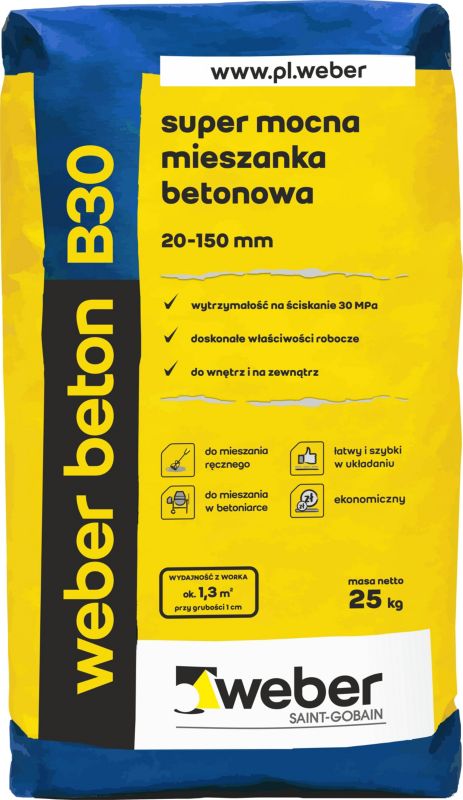 Super mocna mieszanka betonowa Weber beton B30