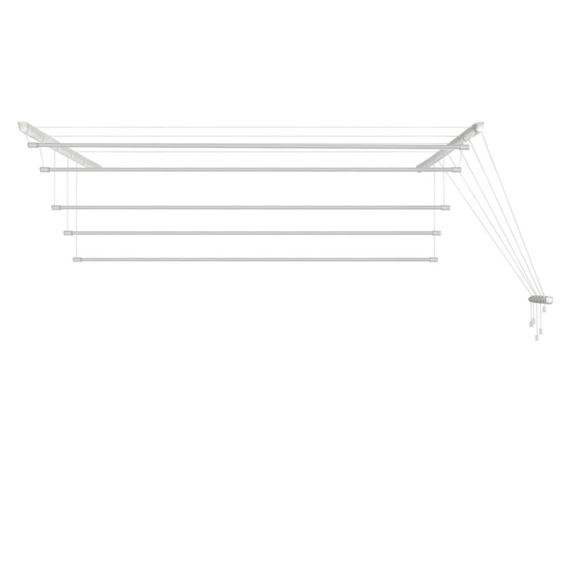 Suszarka na pranie KADAX sufitowa 140 cm 5 prętów biała 1 szt.