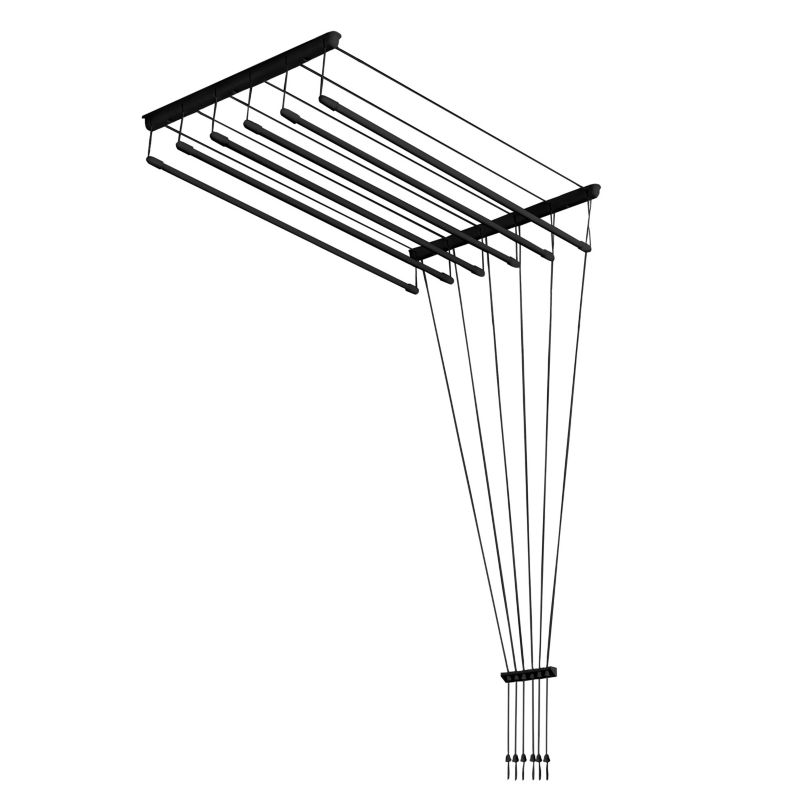 Suszarka sufitowa Sepio 6 prętów 160 cm czarna 1 szt.