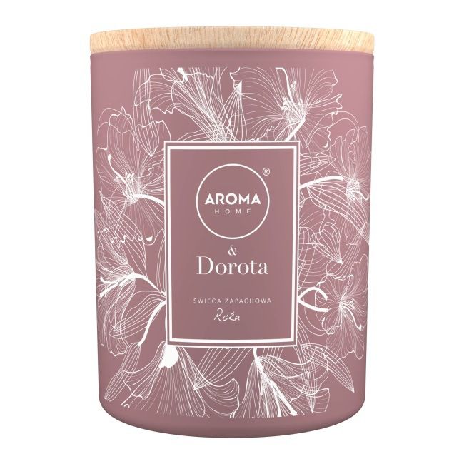 Świeca zapachowa Aroma Home & Dorota róża 150 g