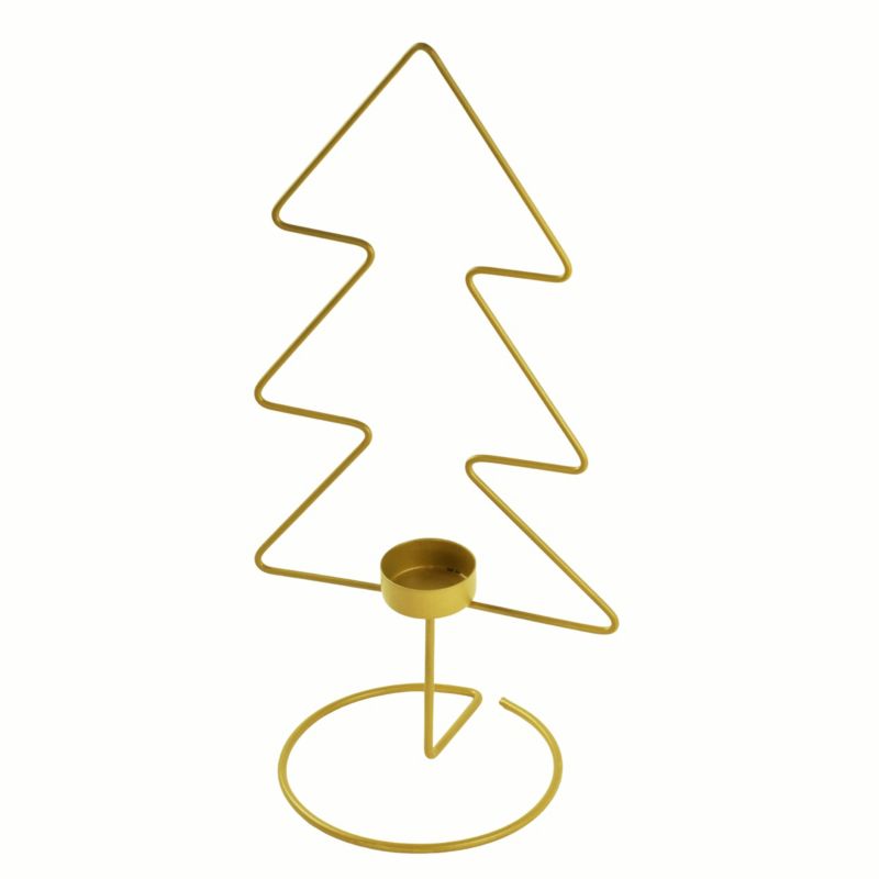 Świecznik tealight Direct Home and Garden33 cm metalowy złoty