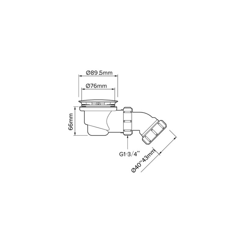 Syfon brodzikowy Flomasta 60 mm regulowany