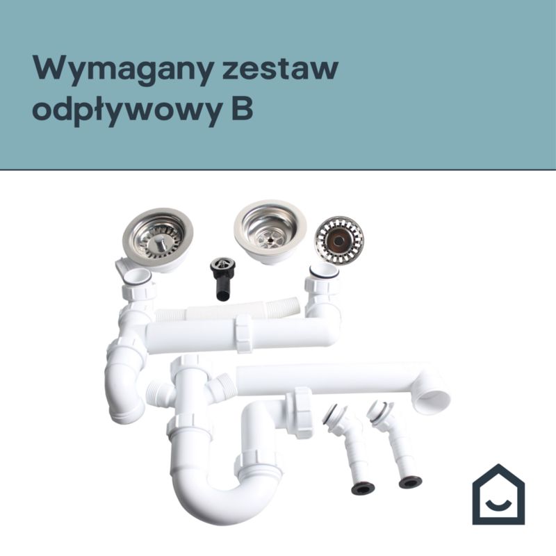 Syfon do zlewozmywaka B 1,5 / 2 komory