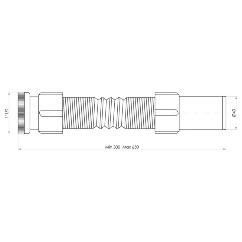 Syfon Tycner 1 1/2 '' x 40 mm wzmocniony chrom