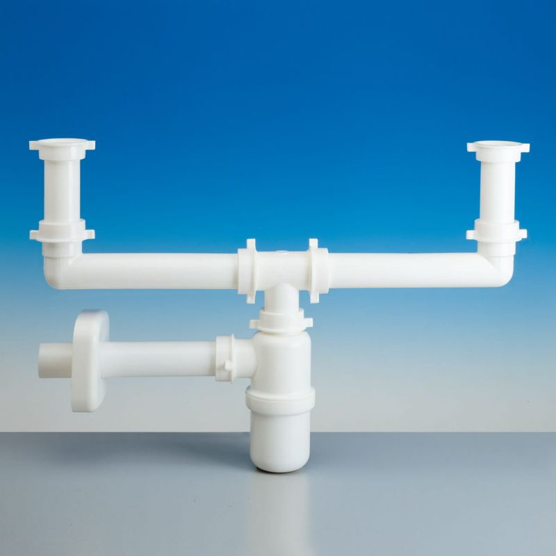 Syfon umywalkowy Lira butelkowy podwójny z króćcem 1 1/4" 40 mm 1szt