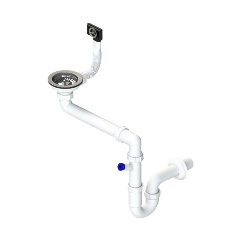 Syfon zlewozmywaka 1-komorowego Tycner sitko inox