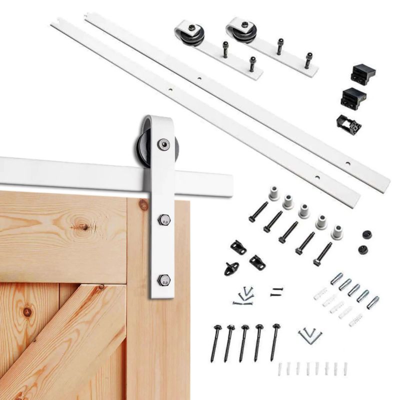 System drzwi przesuwnych PSG Barn Door wzór Simple Balance stalowy Biały 2000 mm 1 szt.