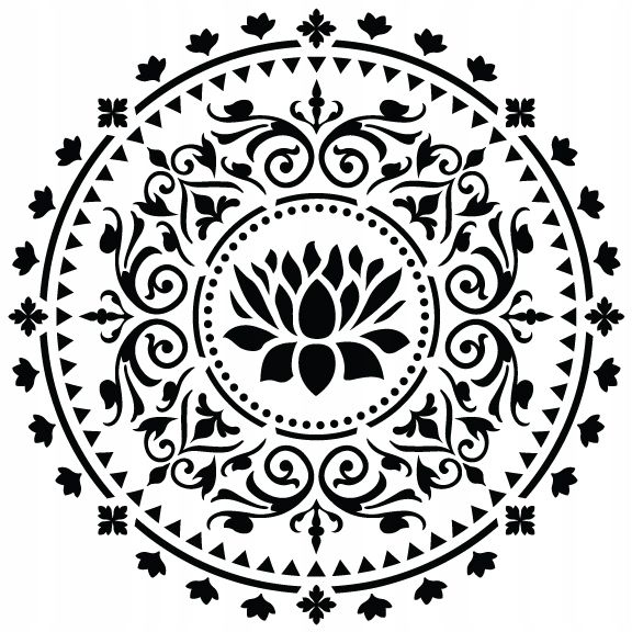Szablon MALARSKI TYNKARSKI LuxBud Mandala 11 92x92 cm Wielokrotny Dekor  1szt.