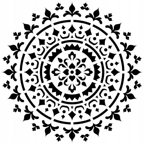 Szablon MALARSKI TYNKARSKI LuxBud Mandala 9 92x92 cm Wielokrotny Dekor  1szt.