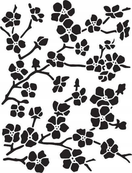 Szablon TYNKARSKI LuxBud Flowers 1 42 x 32 cm Wielokrotnego Użytku  1szt.