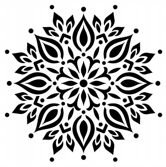 Szablon TYNKARSKI LuxBud Mandala 6f 42 x 42 cm Wielokrotnego Użytku  1szt.