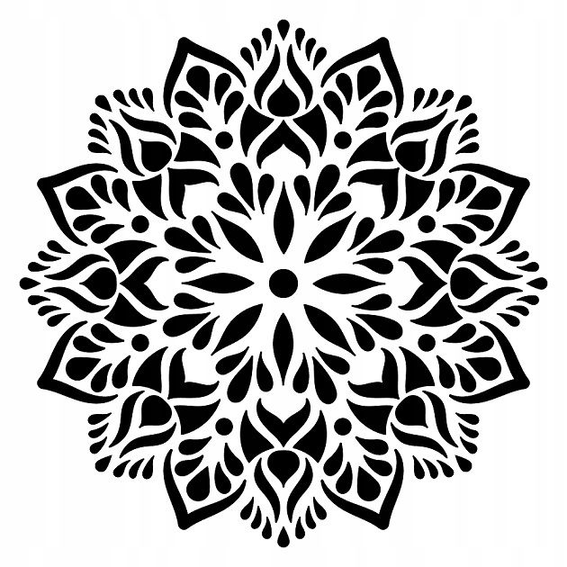 Szablon TYNKARSKI LuxBud Mandala 8h 62 x 62 cm Wielokrotnego Użytku  1szt.