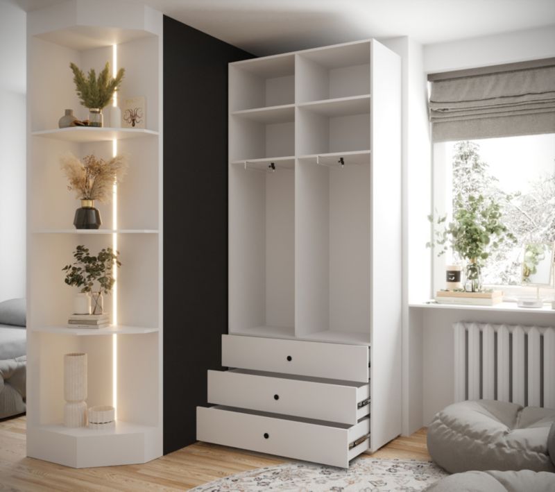 Szafa 2D3S Abiks INOVA z szufladami szer.100cm wz.1 biały 1szt.