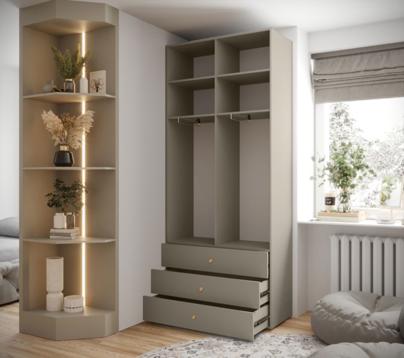 Szafa 2D3S Abiks INOVA z szufladami szer.100cm wz.1 kaszmir 1szt.