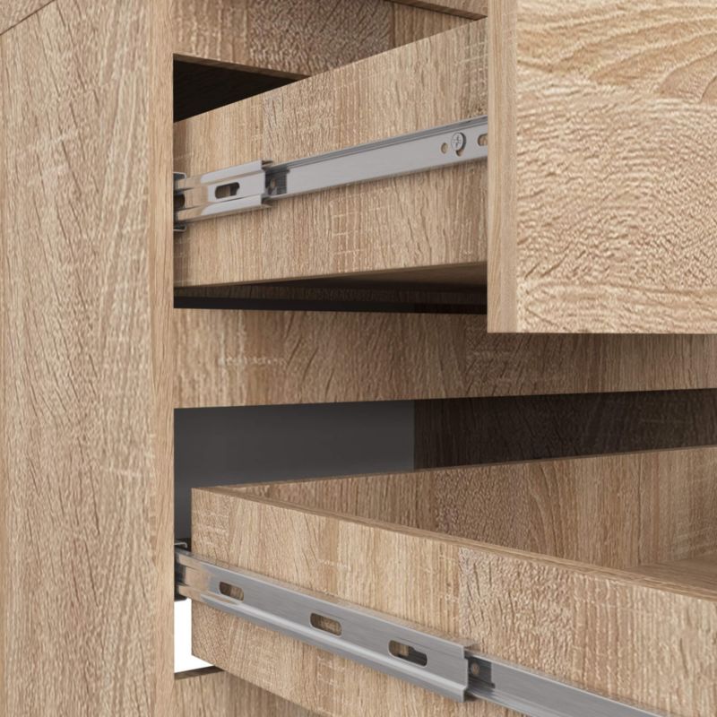 Szafa Akord S60 Dąb Sonoma 60 cm 2 drzwi 2 szuflady kolor Dąb Sonoma mat 1 półka 60x51x180 cm 1 szt.