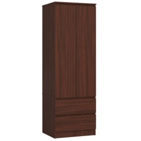 Szafa Akord S60 Wenge 60 cm 2 drzwi 2 szuflady kolor Wenge mat 1 półka 60x51x180 cm 1 szt.