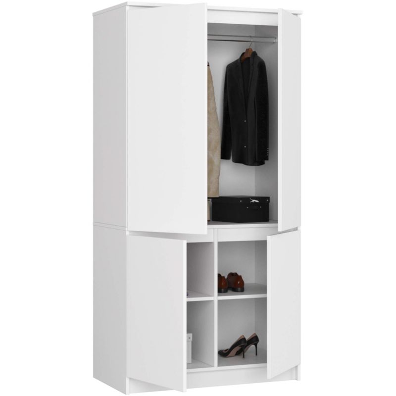 Szafa Akord S90 4 drzwi Biała 90x51x180 cm 1 szt.