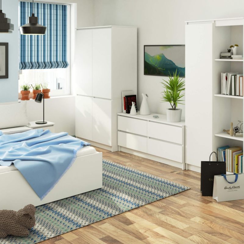 Szafa Akord S90 4 drzwi Biała 90x51x180 cm 1 szt.