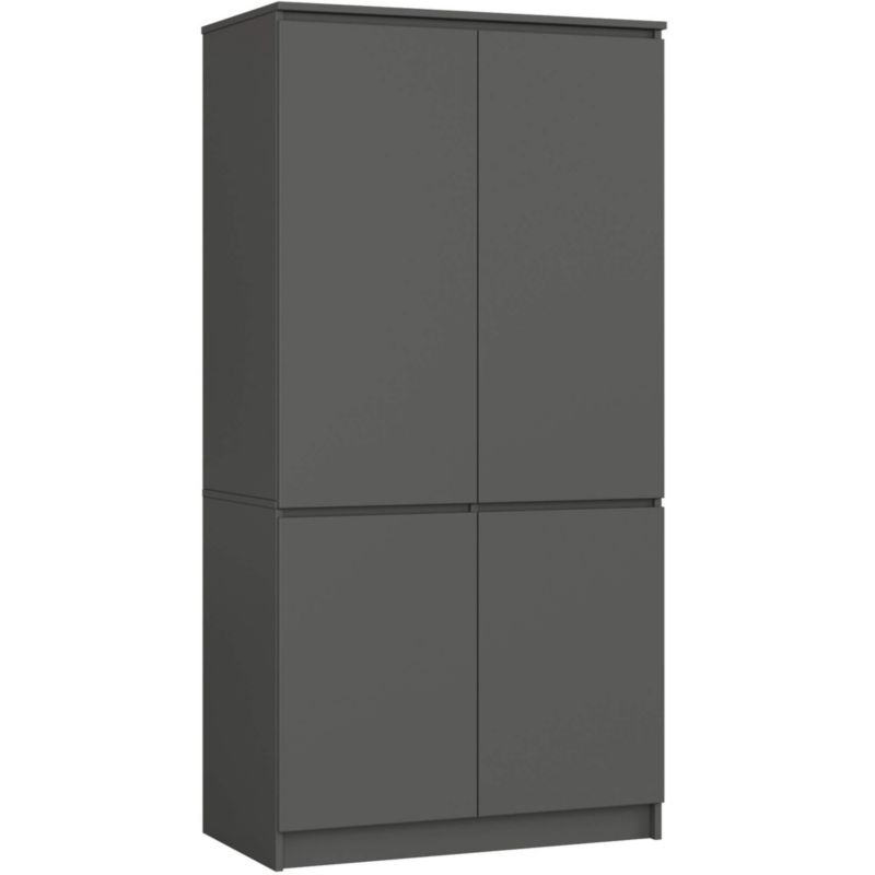 Szafa Akord S90 4 drzwi Grafit Szary 90x51x180 cm 1 szt.