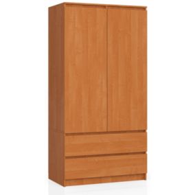 Szafa Akord S90 Olcha 90 cm 2 drzwi 2 szuflady kolor Olcha mat 4 półki 90x51x180 cm 1 szt.