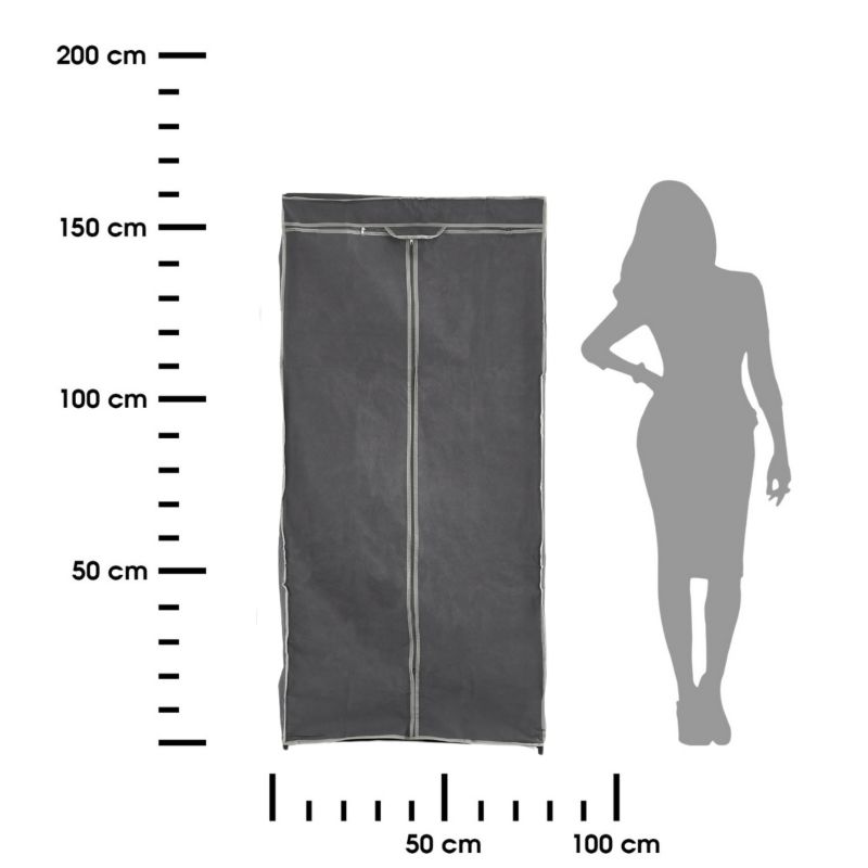 Szafa Materiałowa Kipit Szara Z Półką 75X46X160 Cm 1 Szt.